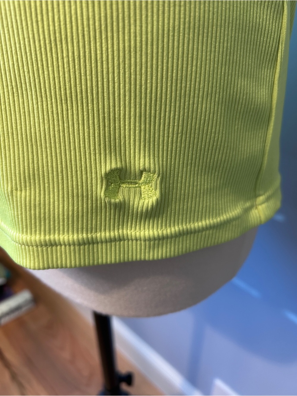 Under Armour Neon Lime Ribbed Performance Tank - Picture 2 of 5